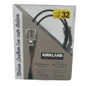 Kirkland Signature  Men's Reversible Belt | Black & Brown | Size 32 *NEW